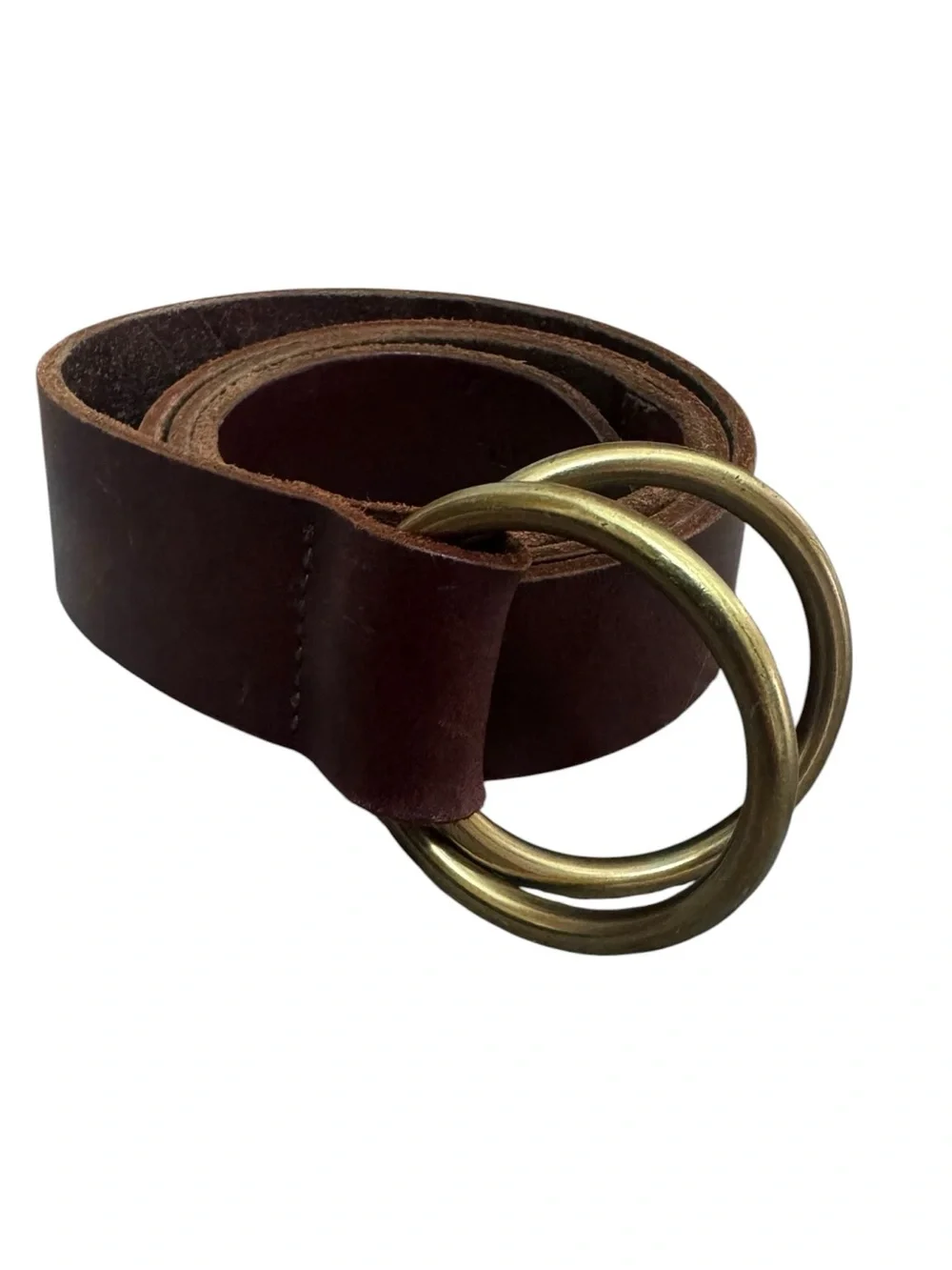 Vintage Polo Ralph Lauren Double O-Ring Buckle Belt in brown M